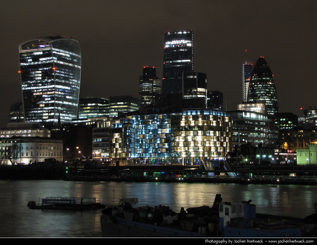 City of London Skyline @ Night, London, UK