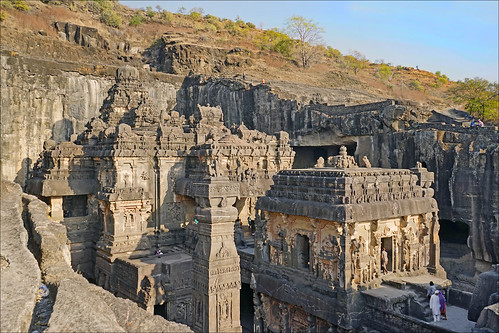 dalbera inde india ellora kailasa grotte architectureexcavée monolithe shiva temple