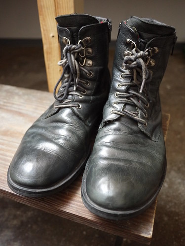 old boots, polished green | arbitragery | Flickr