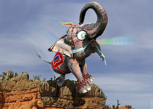 Elephant in Treacherous Territory, From CreativeCommonsPhoto