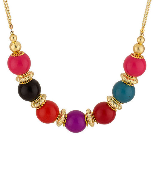 FUNKY MULTI COLOR BEADS NECKLACE
