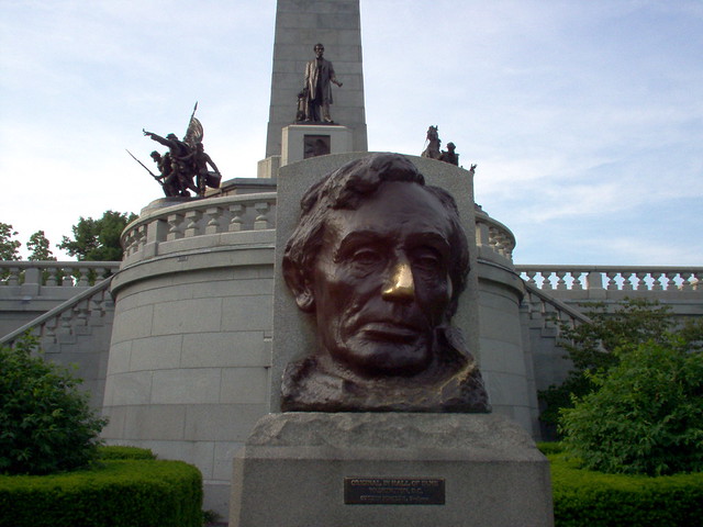 Bust Of Abraham Lincoln At His Tomb