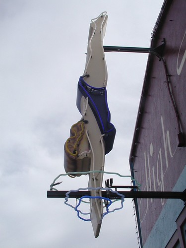 Neon sign, from the side | by Gwênlyn