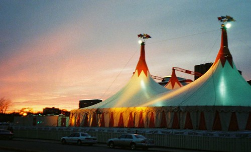 sunset circus tent bigtop kaleidoscape