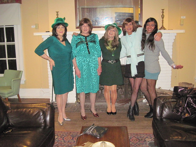 The girls in green