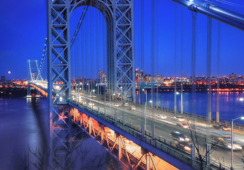 newyorkcity bridge newyork night newjersey gothamist hdr georgewashingtonbridge mudpig