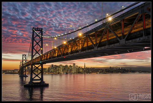 sanfrancisco california bridge sunset lights nikon cityscape treasureisland baybridge bayarea sanfranciscobay suspensionbridge yuerbabuenaisland yuerbabuena sanfranciscophotography aaronmeyersphotography