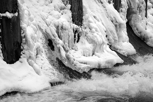 winter snow abandoned ice water dam bwblackandwhitebw nikkor4386mmf35zoom sonyalpha7rilce7ra7r sony0mmf00