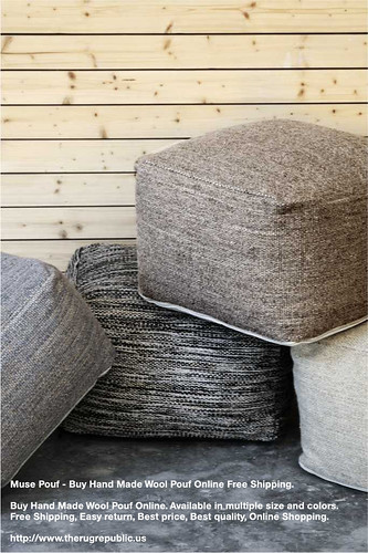 Muse Pouf - Buy Hand Made Wool Pouf Online Free Shipping