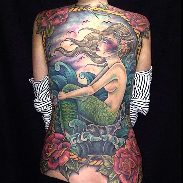 This amazing mermaid tattoo, or mermaid backpiece I should… | Flickr