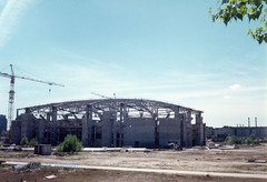 Beogradska arena, (Kombank arena) u izgradnji, maj 1997. god.