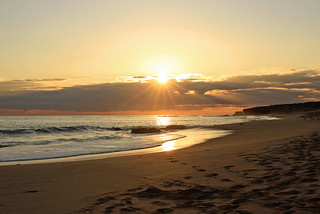 Australian ocean sunset at Gunnamatta Beach