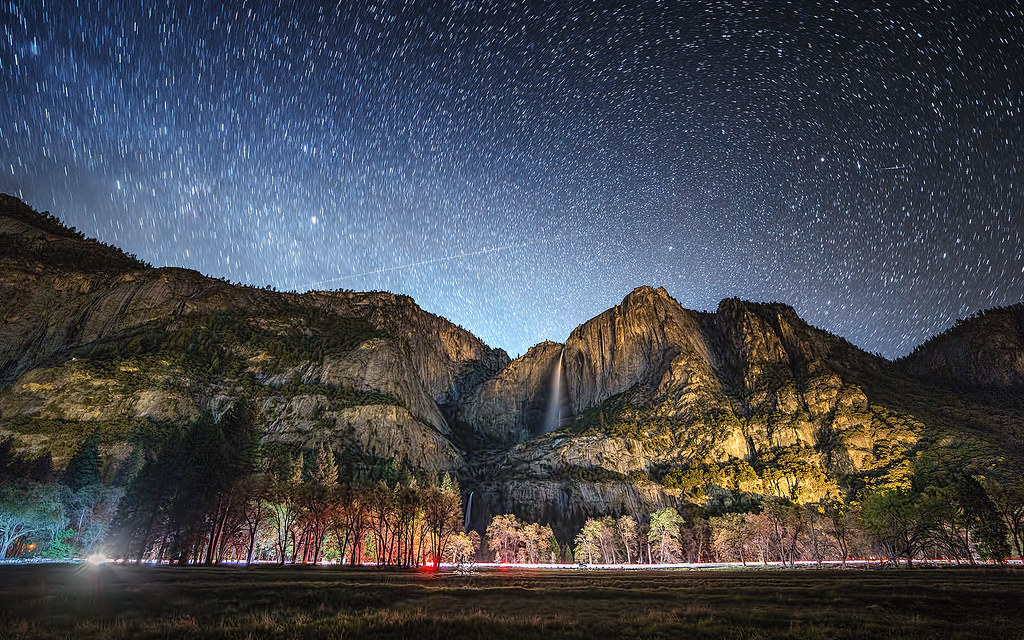 Yosemite Falls on a Starry Night - Explored