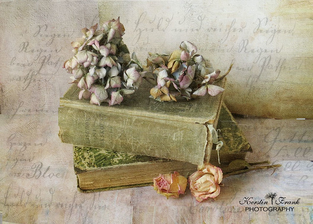 .. books and flowers ..
