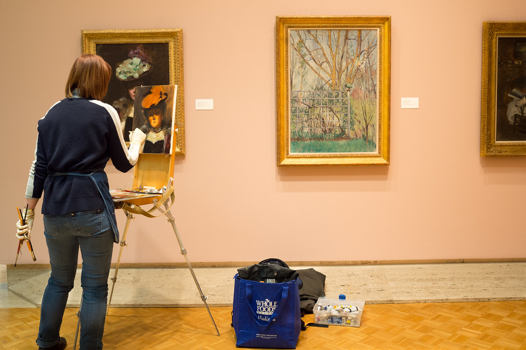 Chazen Museum of Art At work on a reproduction. Photos