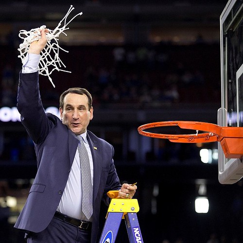 @duke_mbb is #FINALFOUR bound! Congratulations, Blue Devils. We're so proud. Trivia time: #CoachK now ties John Wooden, former head coach of UCLA, for the most Final Four appearances all time, with 12. #GoDuke #MarchMadness #DukeNation