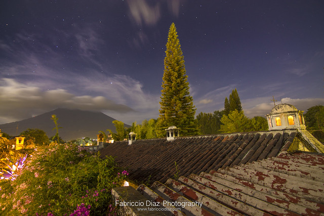 Antigua Guatemala in a Frame (Night)