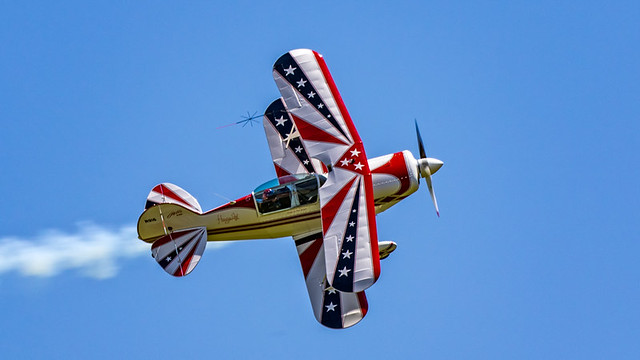 Kate Kyer in her Pitts plane