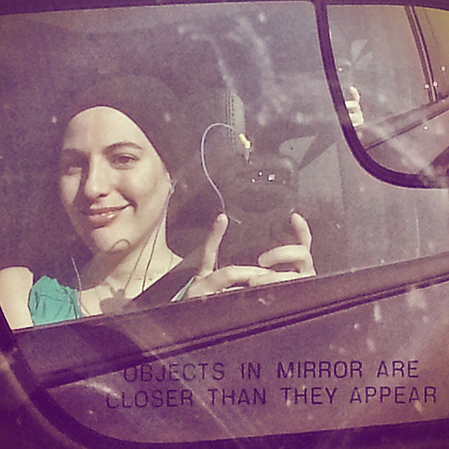 #selfie #roadtrip #filter #vintage #spring #jewishgirl #mayoclinic #retro #vintage #mirror #reflection #reflect #selfpo #mylife #selfport #portrait #mobileselfie #sunshine #warmth #prettyface #prettygirl #enroute #journey #chronicpain #smile