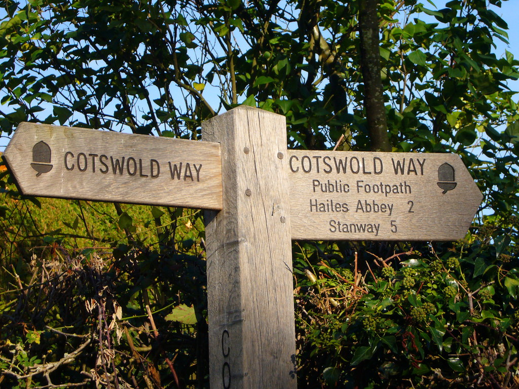 A Cotswold Way Signpost Marker. Credit Richard Cocks