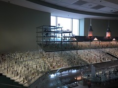Churchill Downs rendered in glass