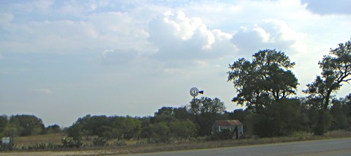 sky windmill rock texas round