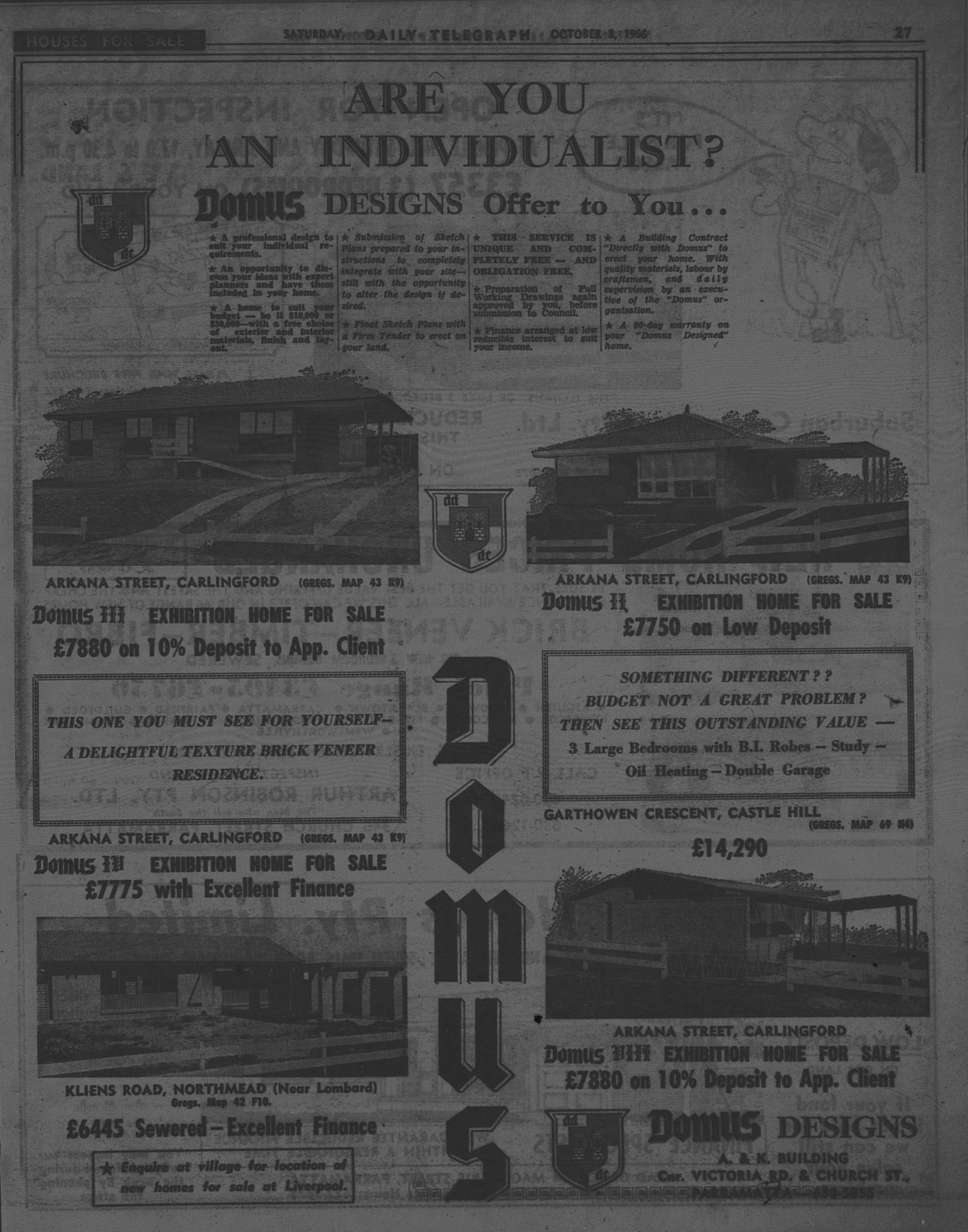 Domus Ad  October 8 1966 daily telegraph 27