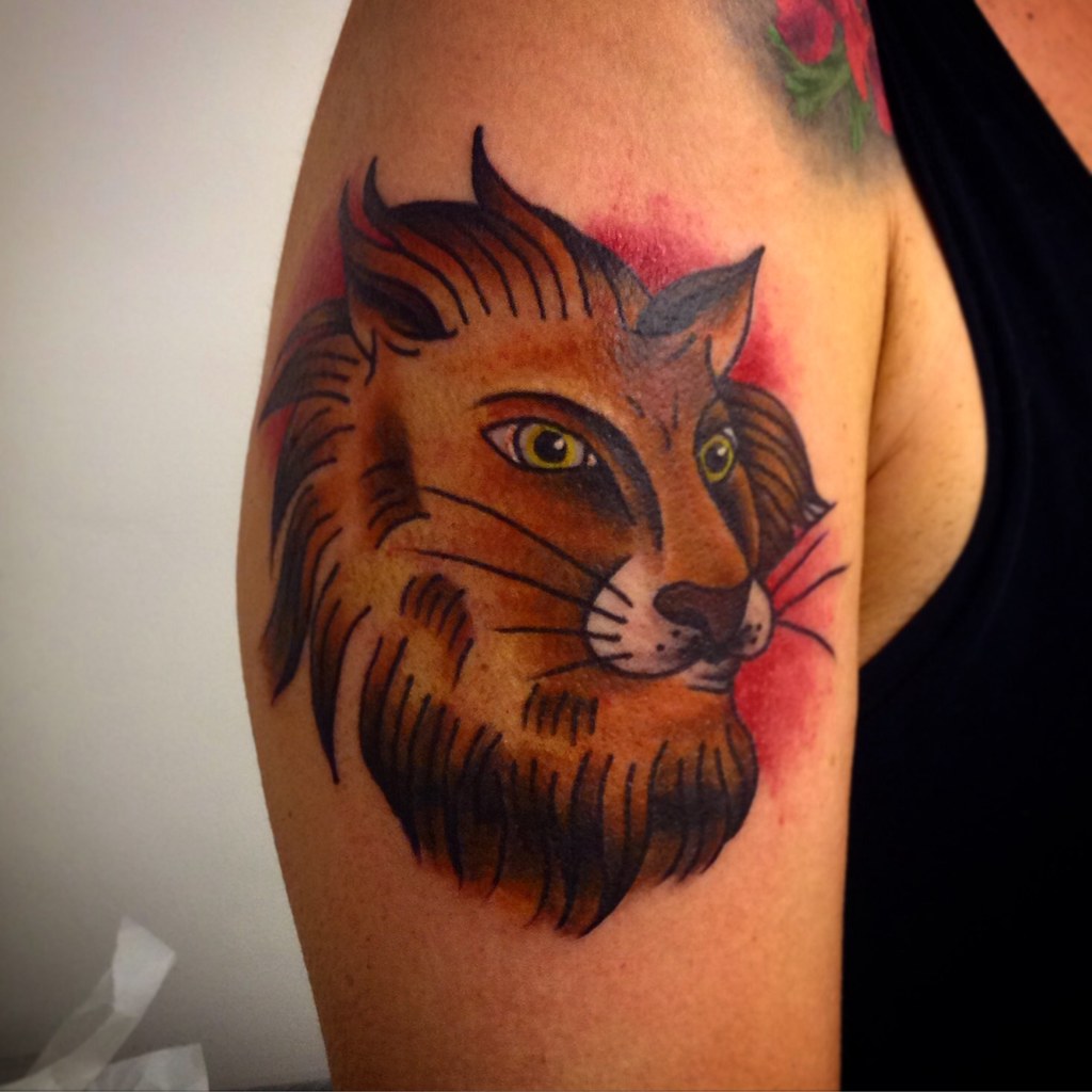 Traditional lion tattoo | Cherri Andrews Custom tattoo artis… | Flickr