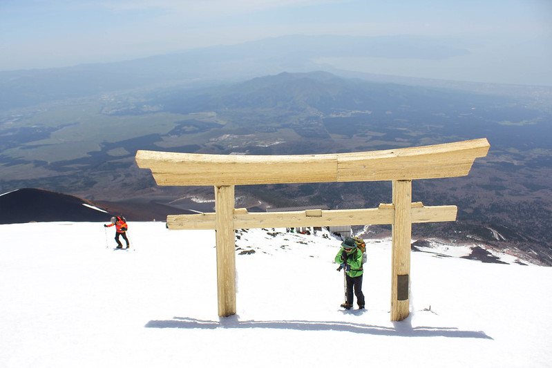 残雪期の富士山