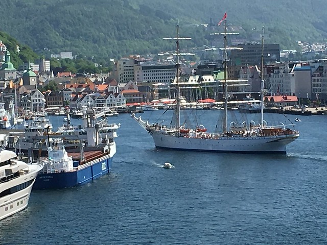 Putting into Bergen Harbor