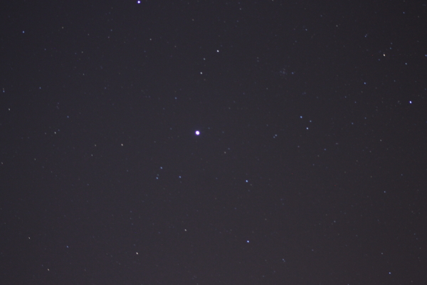 Close up of Sirius in Canis Major with the open cluster M41 at the top right.