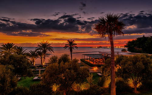 longexposure sunset red colors clouds dinner colorful mediterranean outdoor dusk cyprus cy paphos zypern