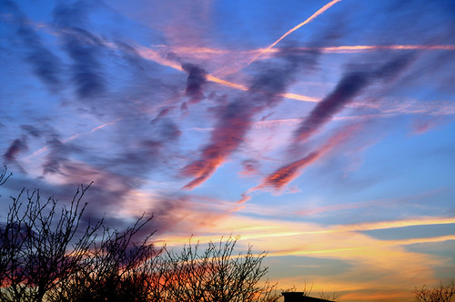 clouds contrails chemtrails sunset clanflickr flickrgolfclub aaa