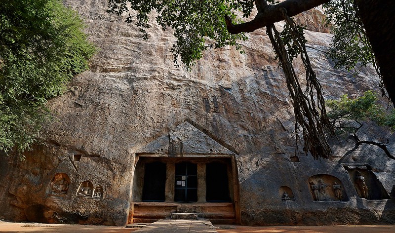 Outer View Of Thenparankundram Cave -Madurai Distict .