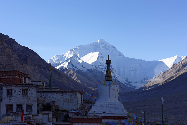The monastery Rongphu and Mt Everest, Tibet 2015