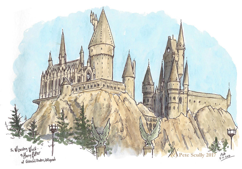 Hogwarts castle drawing. | Harry potter art drawings, Harry potter sketch, Hogwarts  castle drawing