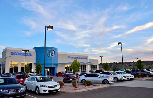 Dusk over Prescott Honda by Scottb211, sunset prescott hondadealership willowcreekroad prescotthonda