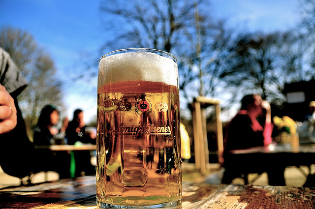 Erstes Biergarten - Bier 2015