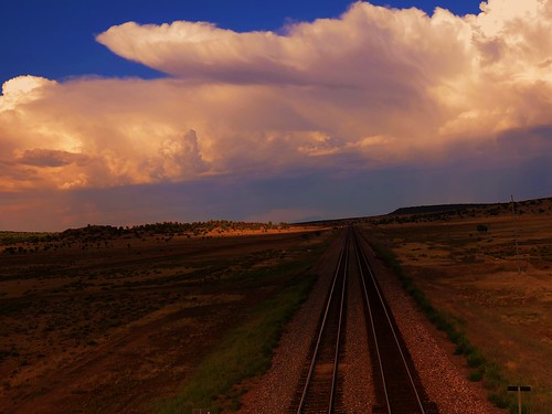 crookton us66 arizona monsoon bnsf transcon railroad clouds stormy atsf sunset landscape eastward
