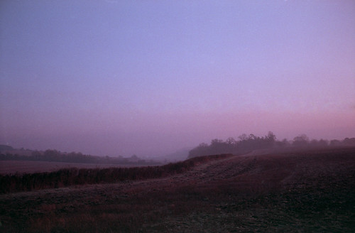 uk morning england sky mist film field sunrise 35mm dawn early frozen frost olympus hampshire hedge fujifilm 135 hazy hursley trip35 c41 tetenal fujicolorc200 olympusdzuiko40mm128 filmdev:recipe=9954