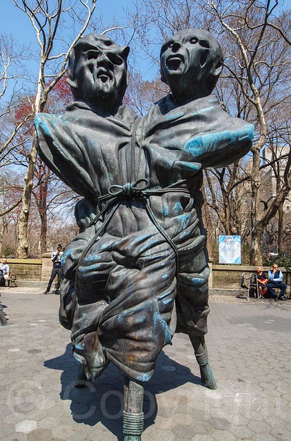 UNITED ENEMIES Sculpture by Thomas Schutte, Central Park South, New York City