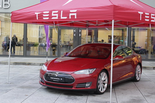 Tesla car stand