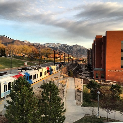 Just another day in paradise. #UofU #UniversityOfUtah #TRAX #MtOlympus #Wasatch #Utah #SLC