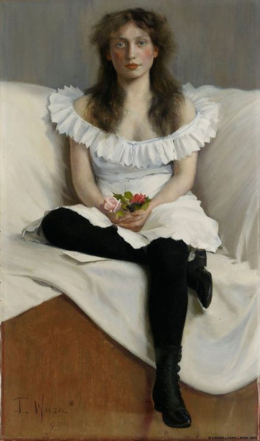Portrait of a Young Woman in White, 1895 // by Torsten Wasastjerna ( Finland, 1863- 1924)