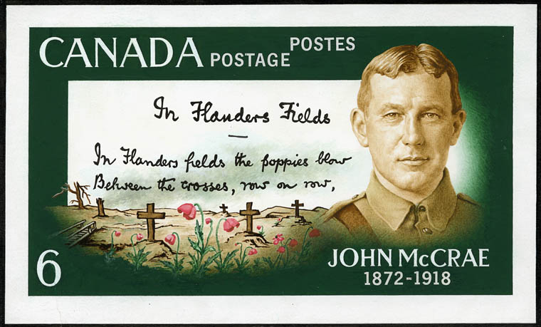 Lieutenant-Colonel John McCrae—6 cent stamp / Le lieutenant colonel John McCrae sur un timbre de six sous