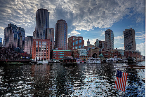 downtown boston flag marine rowes wharf