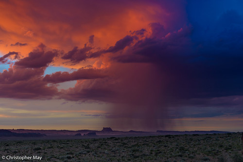 sunset storm southwest west colors rain clouds dark landscape desert south vivid