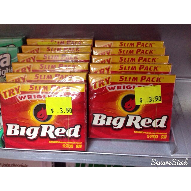 Big Red Cinnamon-flavoured gum #bigred #cinnamon #americancandy bought at #rabybay #clevelandqld