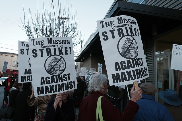 #Protest before #Maximus Monster in the Mission community meeting March 4, 2015 #MonsterInTheMission #themission #sanfrancisco