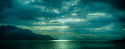 light sun lake weather clouds landscape switzerland nikon turquoise teal cyan lakegeneva montreux d5000